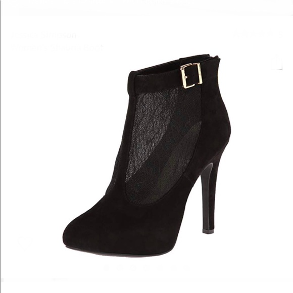 Jessica Simpson black lace insert boots - Picture 2 of 8